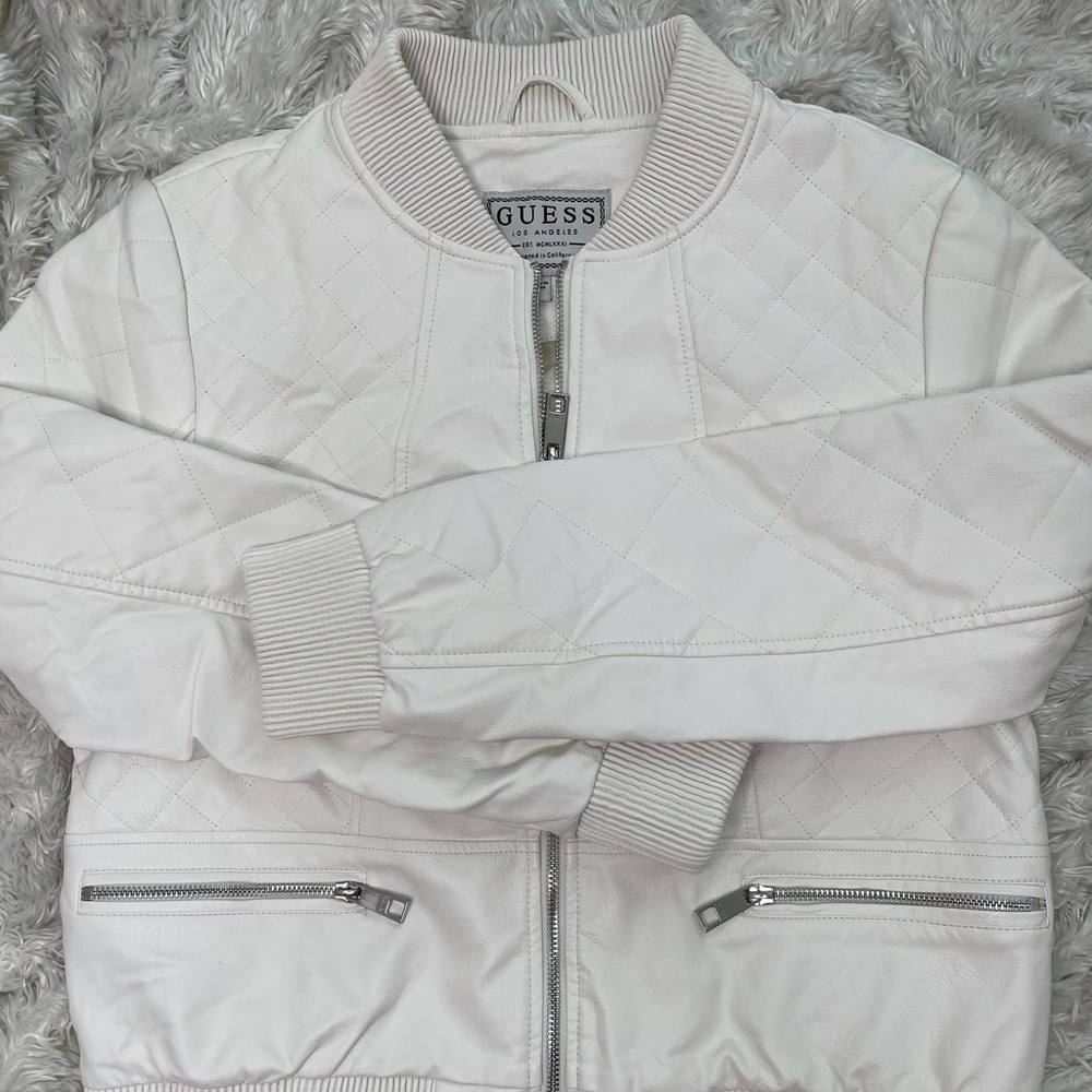 White leather jacket